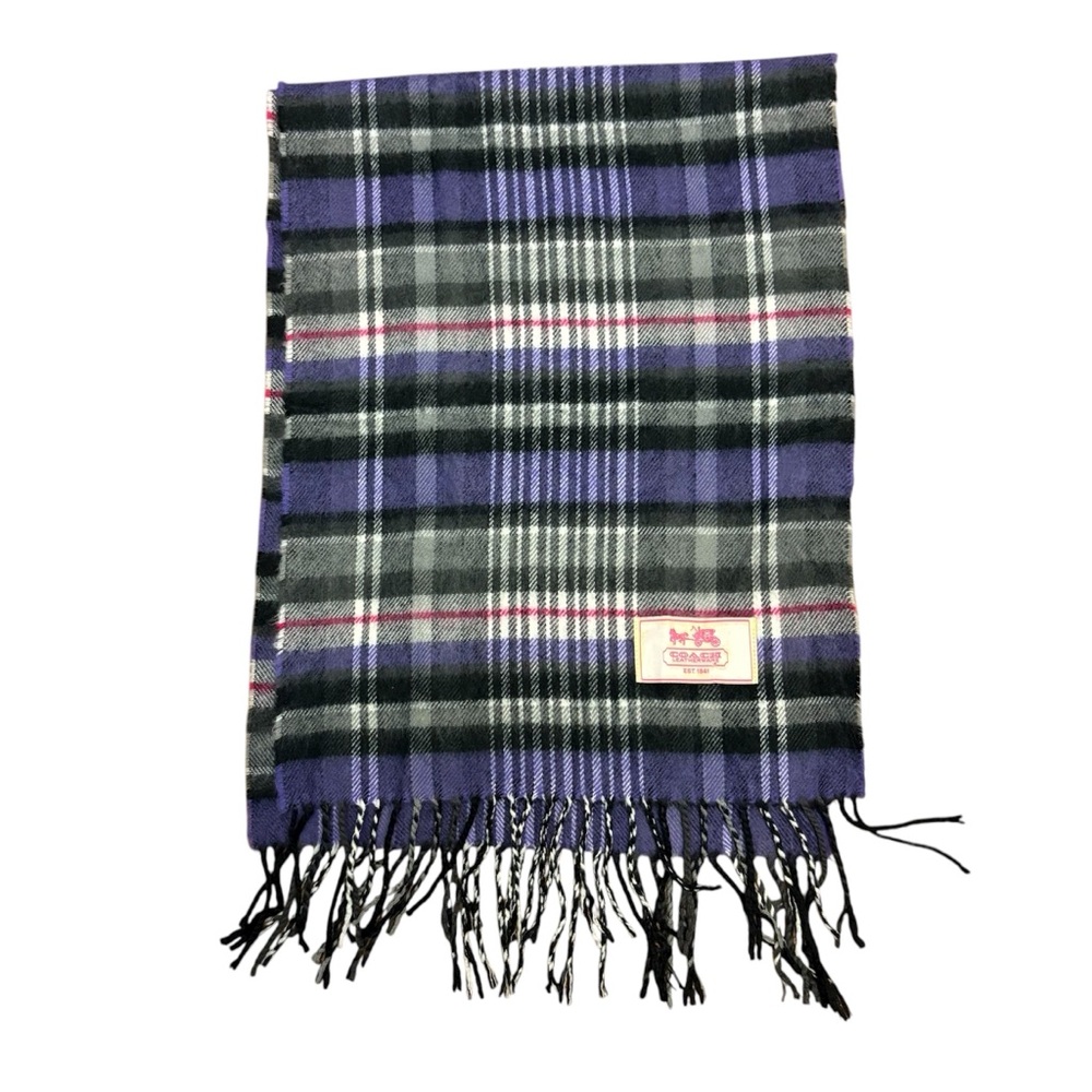 Coach Scarf Plaid Muffler vintage